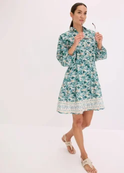 Kleid im Leinen-Look Damen Bekleidung·Pullover & Strickjacken|Kleider