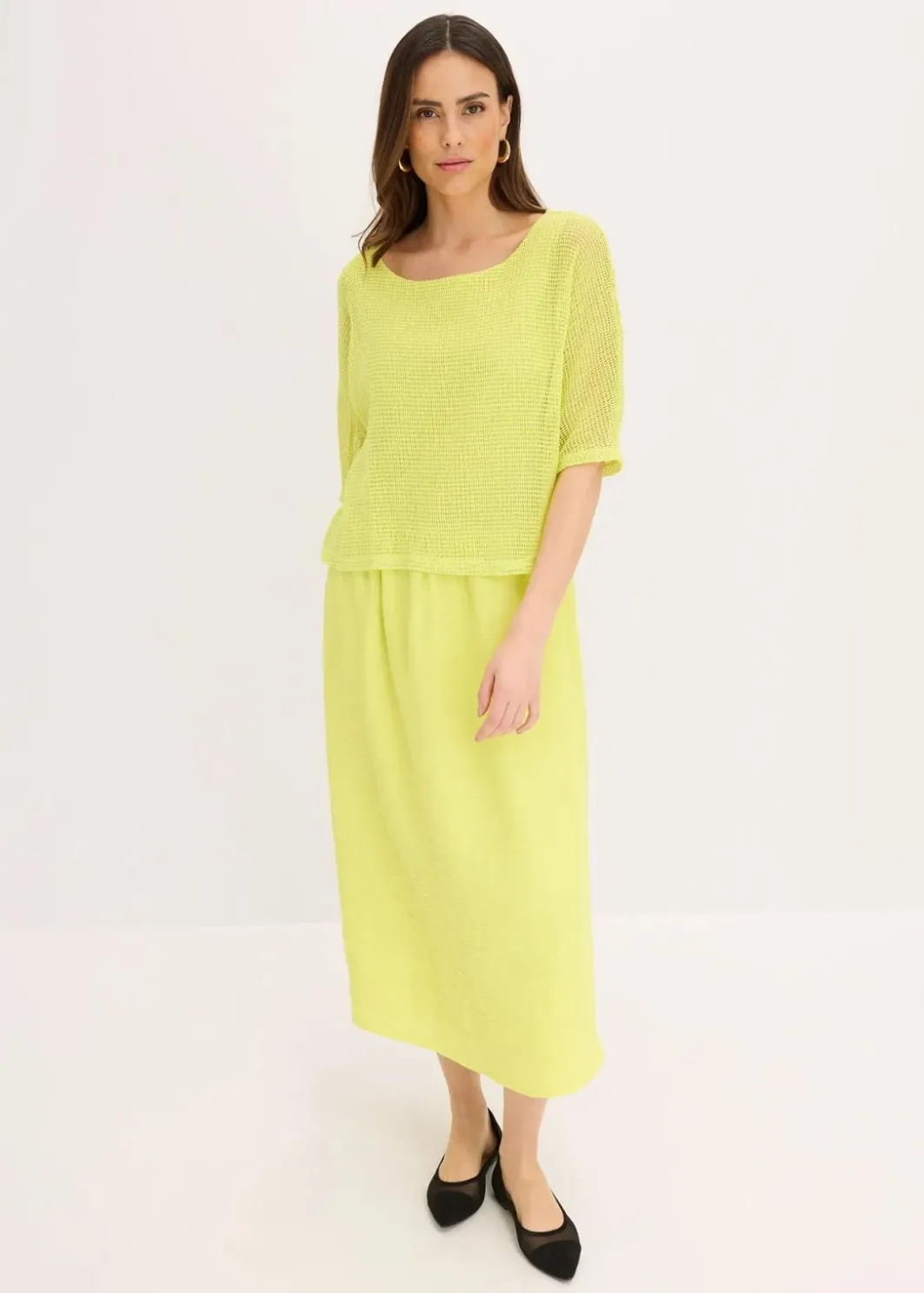 Damen bonprix Bekleidung·Pullover & Strickjacken|Kleider|Kleid in 2 in 1 Optik