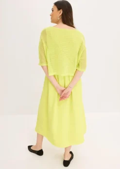 Damen bonprix Bekleidung·Pullover & Strickjacken|Kleider|Kleid in 2 in 1 Optik