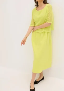 Damen bonprix Bekleidung·Pullover & Strickjacken|Kleider|Kleid in 2 in 1 Optik