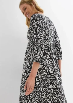Kleid in Midilänge aus fließender Viskose Damen Kleider