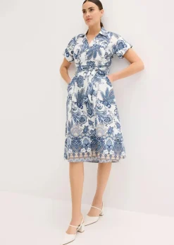 Outlet Kleid mit Bindeband Damen Bekleidung·Pullover & Strickjacken