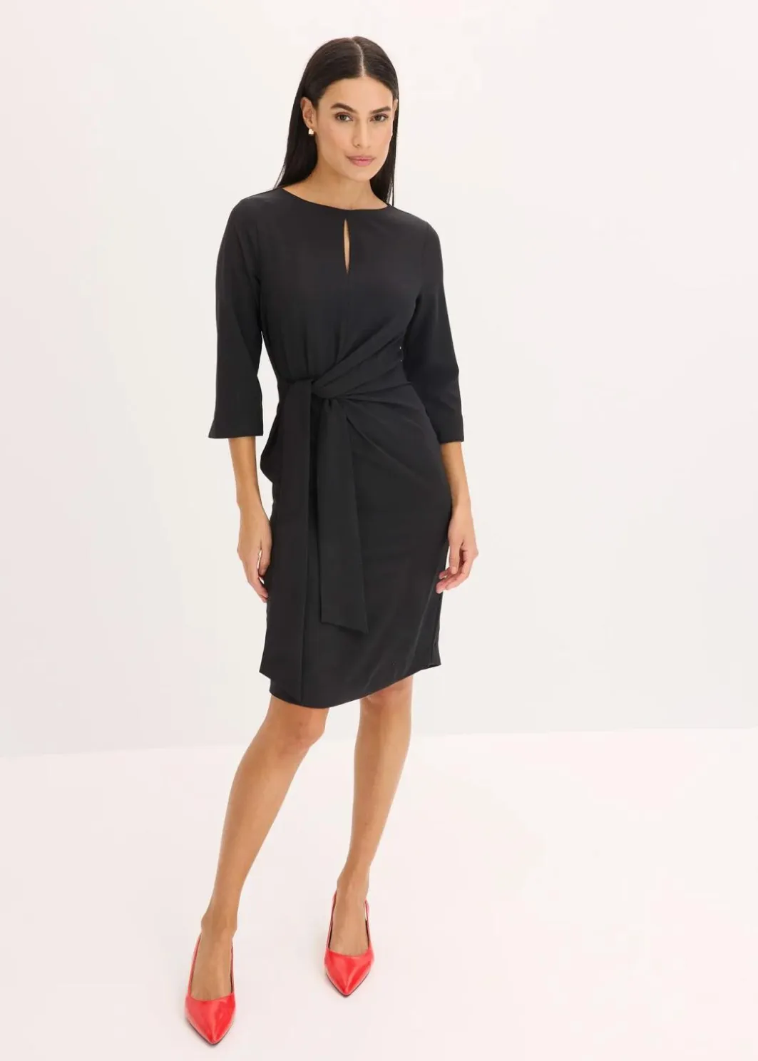 Discount Kleid mit Bindedetail Damen Bekleidung·Pullover & Strickjacken
