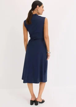 Online Kleid mit Bindedetail Damen Bekleidung·Pullover & Strickjacken|Kleider