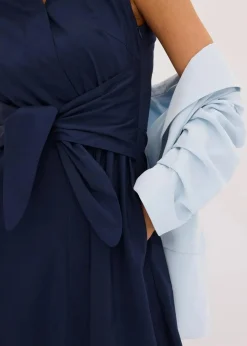 Online Kleid mit Bindedetail Damen Bekleidung·Pullover & Strickjacken|Kleider