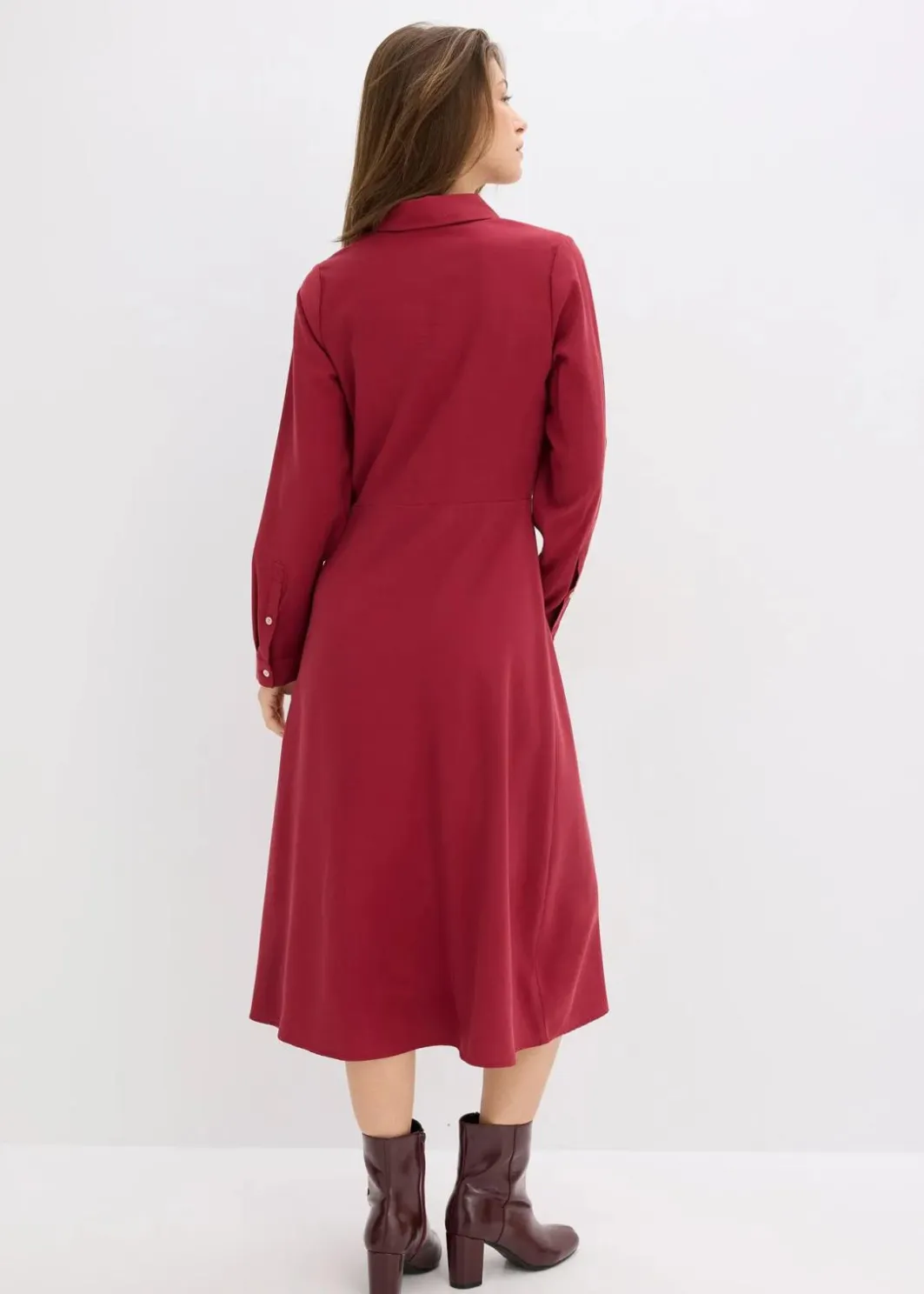 Hot Kleid mit Hemdkragen Damen Kleider|Bekleidung·Pullover & Strickjacken