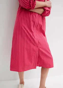 Best Kleid mit Hemdkragen aus reiner Baumwolle Damen Kleider|Bekleidung·Pullover & Strickjacken