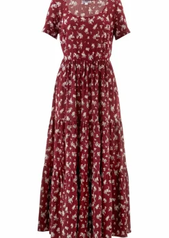 Damen bonprix Kleider|Bekleidung·Pullover & Strickjacken|Kleid mit kurzen Ärmeln