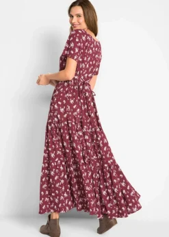 Damen bonprix Kleider|Bekleidung·Pullover & Strickjacken|Kleid mit kurzen Ärmeln