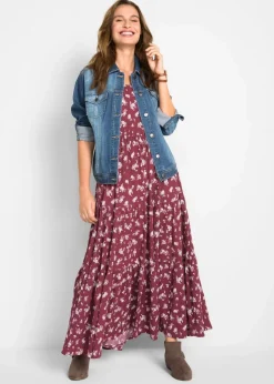 Damen bonprix Kleider|Bekleidung·Pullover & Strickjacken|Kleid mit kurzen Ärmeln