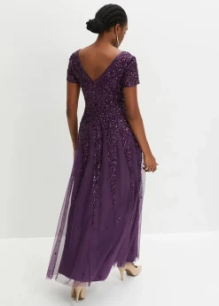 Damen bonprix Kurzgrößen|Bekleidung·Pullover & Strickjacken|Kleid mit Pailletten
