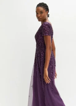 Damen bonprix Kurzgrößen|Bekleidung·Pullover & Strickjacken|Kleid mit Pailletten