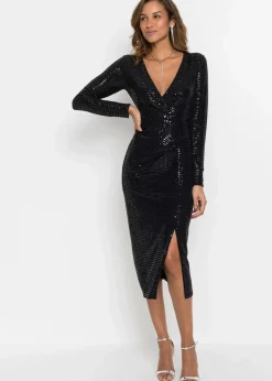Online Kleid mit Pailletten Damen Kurzgrößen|Bekleidung·Pullover & Strickjacken