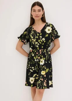 Damen bonprix Bekleidung·Pullover & Strickjacken|Kleider|Kleid mit Puffärmeln