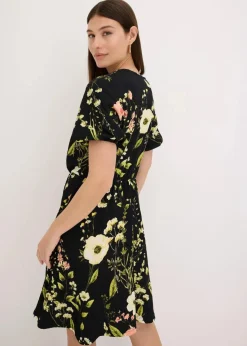 Damen bonprix Bekleidung·Pullover & Strickjacken|Kleider|Kleid mit Puffärmeln