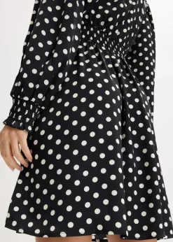 Damen bonprix Bekleidung·Pullover & Strickjacken|Kleider|Kleid mit Schluppenkragen aus fließendem Satin