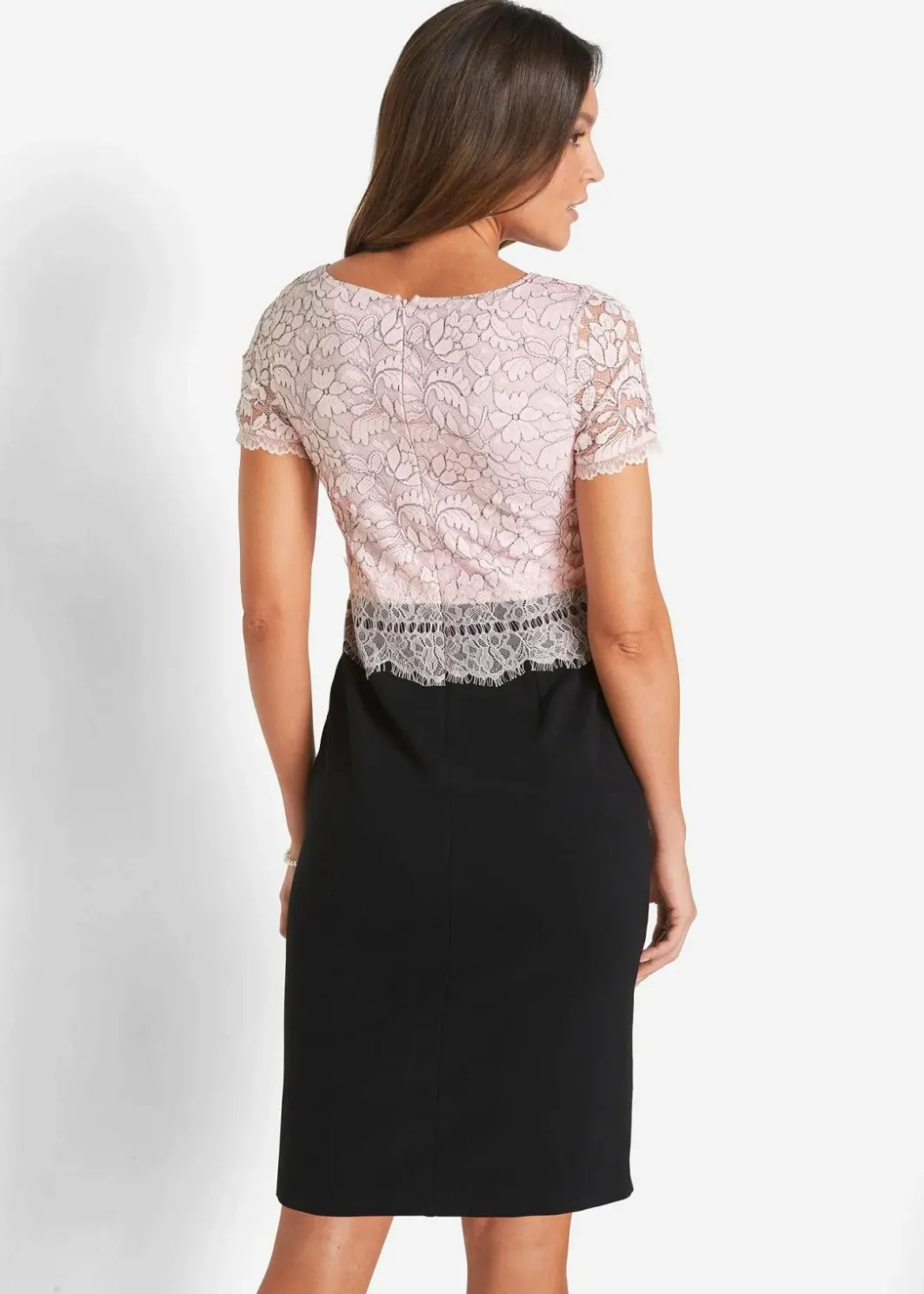 Damen bonprix Kleider|Kleid mit Spitze