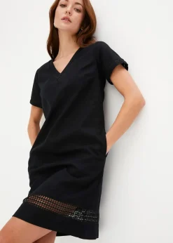 Damen bonprix Bekleidung·Pullover & Strickjacken|Kleider|Kleid mit Spitzeneinsatz