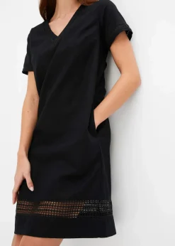 Damen bonprix Bekleidung·Pullover & Strickjacken|Kleider|Kleid mit Spitzeneinsatz