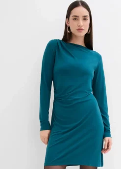 Damen bonprix Kleider|Bekleidung·Pullover & Strickjacken|Kleid mit U-Bootausschnitt