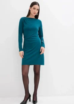 Damen bonprix Kleider|Bekleidung·Pullover & Strickjacken|Kleid mit U-Bootausschnitt