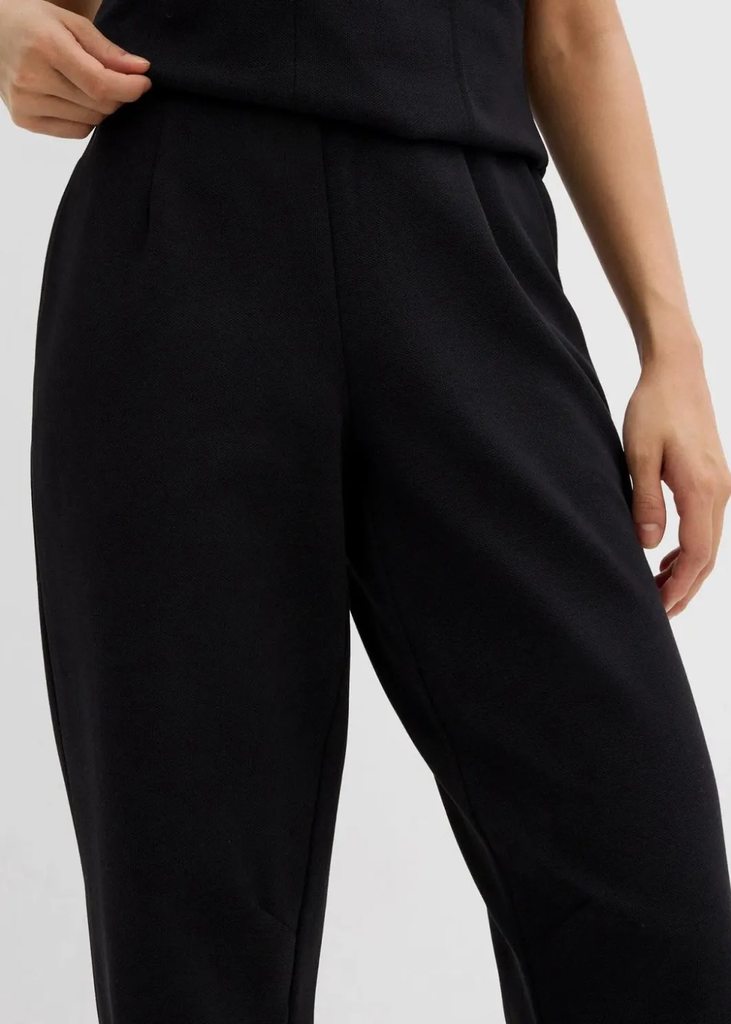 Clearance Knöchellange Hose aus Piqué Damen Zweiteiler & Sets|Hosen