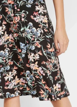 Damen bonprix Nachhaltigere Materialien|Kleider|Knieumspielendes Jerseykleid in A-Linie