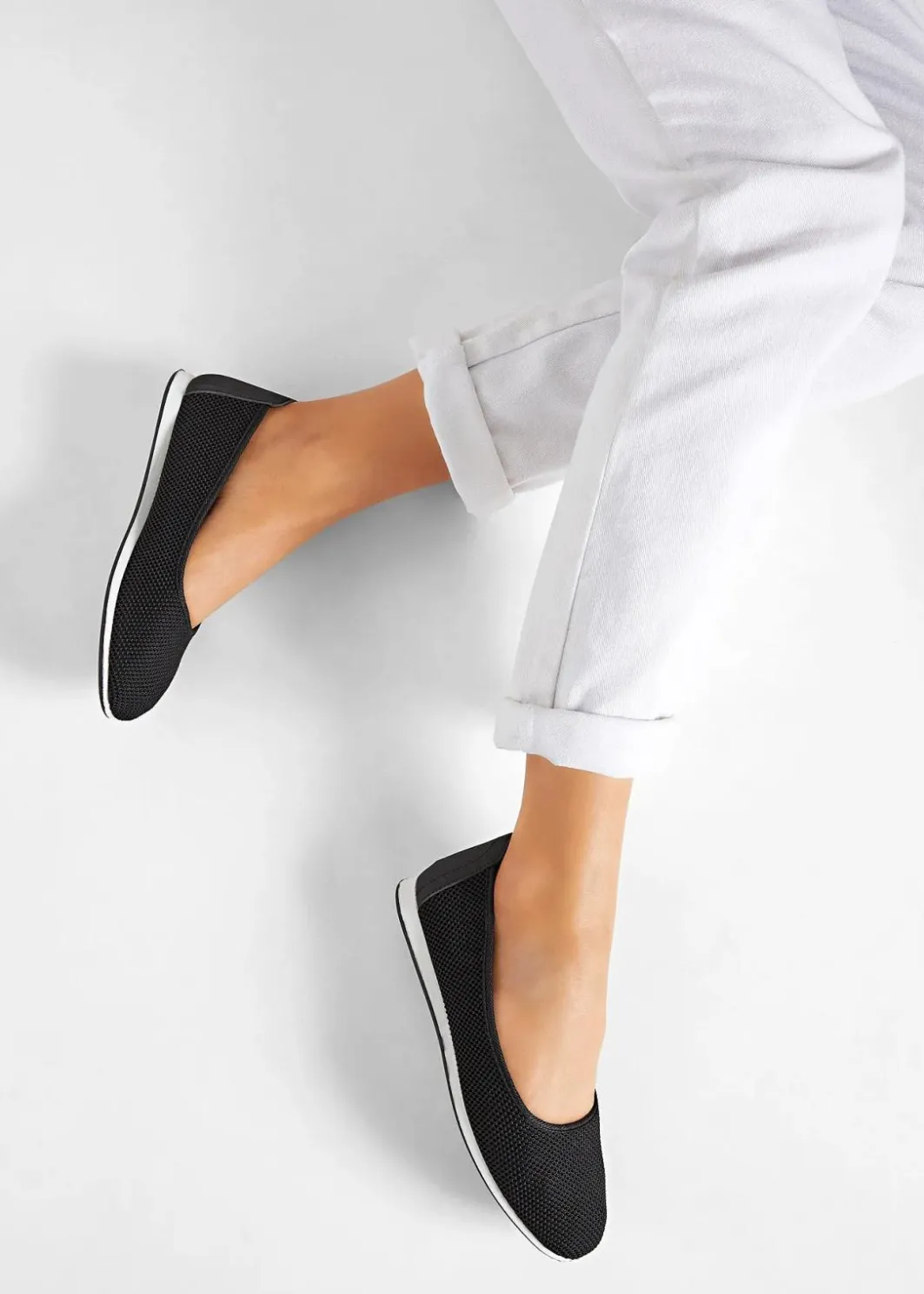 Damen bonprix Komfortschuhe|Sommerschuhe|Komfort-Ballerinas mit Stretch Fit