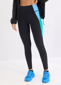 Clearance Komfort-Sport-Leggings in Kontrastfarben, schnelltrocknend Damen Bekleidung·Sweat|Bekleidung·Kleider