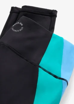 Clearance Komfort-Sport-Leggings in Kontrastfarben, schnelltrocknend Damen Bekleidung·Sweat|Bekleidung·Kleider