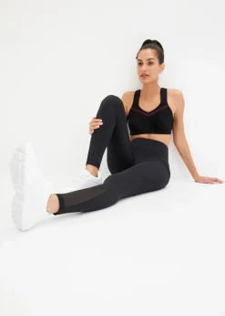 Online Komfort-Sport-Leggings mit transparentem Mesh und Handytasche Damen Bekleidung·Sweat|Bekleidung·Kleider