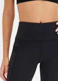 Online Komfort-Sport-Leggings mit transparentem Mesh und Handytasche Damen Bekleidung·Sweat|Bekleidung·Kleider