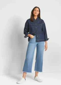 Clearance 7/8-Komfort-Stretch-Jeans, Wide Fit Damen Jeans|Bekleidung·Shirts & Tops