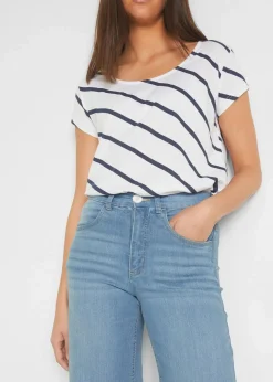 Clearance 7/8-Komfort-Stretch-Jeans, Wide Fit Damen Jeans|Bekleidung·Shirts & Tops