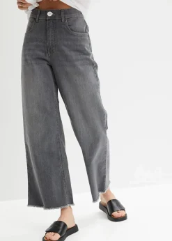 New 7/8-Komfort-Stretch-Jeans, Wide Fit Damen Jeans|Bekleidung·Shirts & Tops