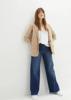 Damen bonprix Bekleidung·Jacken & Mäntel|Blusen & Tuniken|Kurzarmbluse aus fließender Viskose