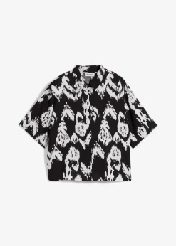 Damen bonprix Bekleidung·Jacken & Mäntel|Blusen & Tuniken|Kurzarmbluse aus fließender Viskose