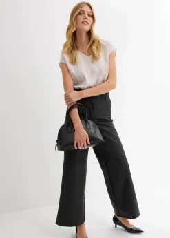 Hot Kurzarmbluse aus glänzendem Satin Damen Blusen & Tuniken|Bekleidung·Jacken & Mäntel