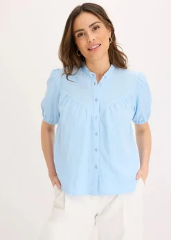 Damen bonprix Blusen & Tuniken|Kurzarmbluse aus luftigem Musselin