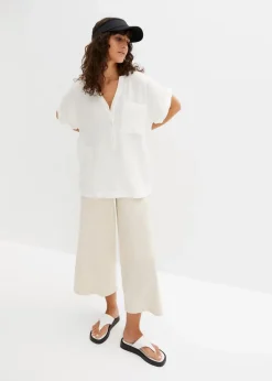 Hot Kurzarmbluse aus Musselin Damen Blusen & Tuniken|Bekleidung·Jacken & Mäntel