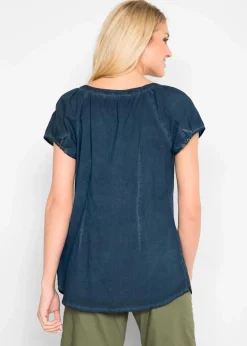 Online Kurzarmbluse aus reiner Baumwolle Damen Blusen & Tuniken|Bekleidung·Jacken & Mäntel