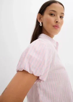Damen bonprix Blusen & Tuniken|Kurzarmbluse aus reiner Baumwolle