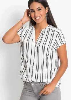 Clearance Kurzarmbluse aus reiner Viskose Damen Blusen & Tuniken|Nachhaltigere Materialien