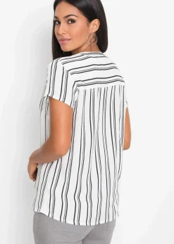 Clearance Kurzarmbluse aus reiner Viskose Damen Blusen & Tuniken|Nachhaltigere Materialien