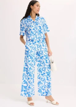 Damen bonprix Bekleidung·Jacken & Mäntel|Blusen & Tuniken|Kurzarmbluse aus softem Viskose-Mix