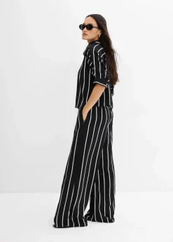 Damen bonprix Bekleidung·Jacken & Mäntel|Blusen & Tuniken|Kurzarmbluse aus strukturiertem Crêpe