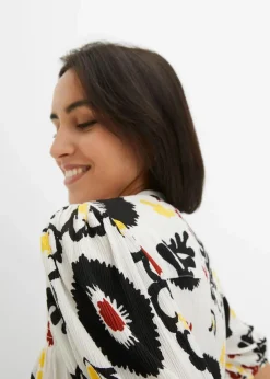Best Kurzarmbluse mit Smockdetail aus strukturierter Viskose Damen Bekleidung·Jacken & Mäntel|Blusen & Tuniken