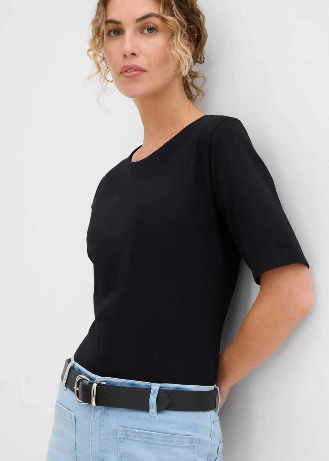 Damen bonprix Basics|Shirts & Tops|Kurzarmbody (2er Pack)