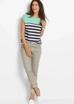 Discount Kurzarm-Flammgarn-Shirt Damen Shirts & Tops