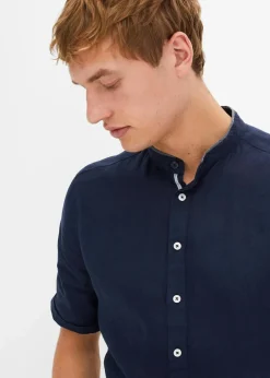 Herren bonprix Hemden|Große Größen|Kurzarmhemd aus reinem Leinen